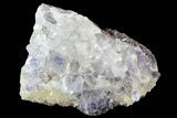 Pale Blue Fluorite Crystals with Quartz - China #84775-1